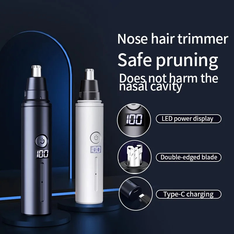 Nose Hair Trimmer USB Charging High Quality Electric Portable Men Mini Nose Hair r Safety Face Hair Cleaning Tool 250604