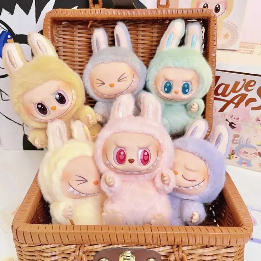 2025 Doll Anime Figurine Model Statue 100% Original Labubu V2 The Monsters Have a Seat Pendant Action Figure Genuine Version XJ250605