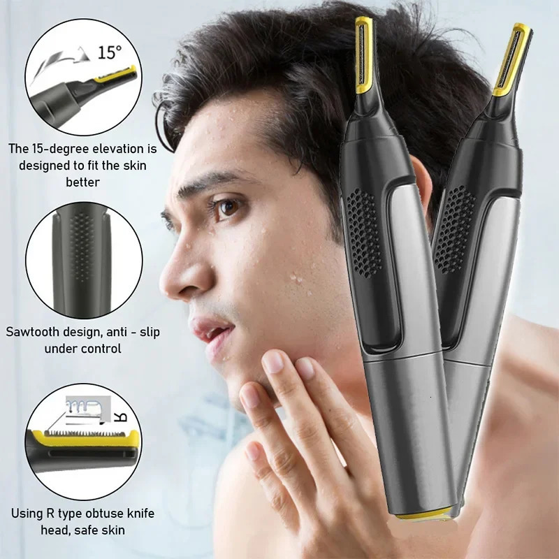 Electric Nose Hair Trimmer Waterproof Easy To Operate Ear Trimmer Safe Face Care Rechargeable Nose Hair Trimmer For Men 250604