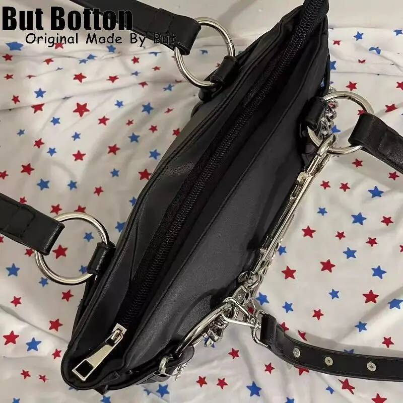 Unique Custom chain Vintage Y2K Girl Women Bag Gothic Lolita Single Shoulder underarm Bags subculture steamPunk Handbag Tote