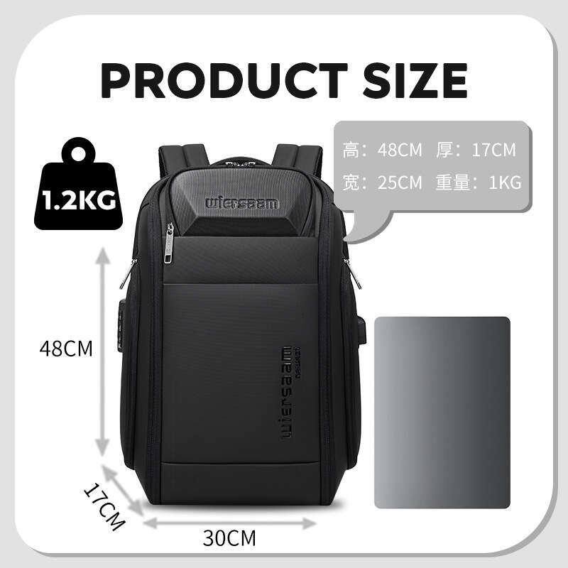 New High-End Men, Waterproof Large Capacity Multi-Functional Password Anti-Theft Laptop Backpack for Business Trips