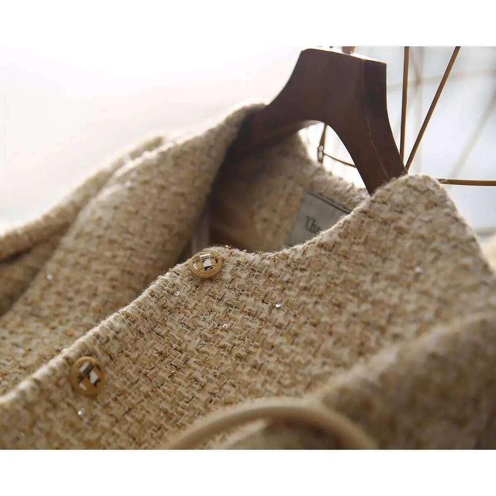 Coats Designer Women 2022 Spring Autumn New Coat Women's Slim Short Suit Single Breasted Round Neck Blazers Designer