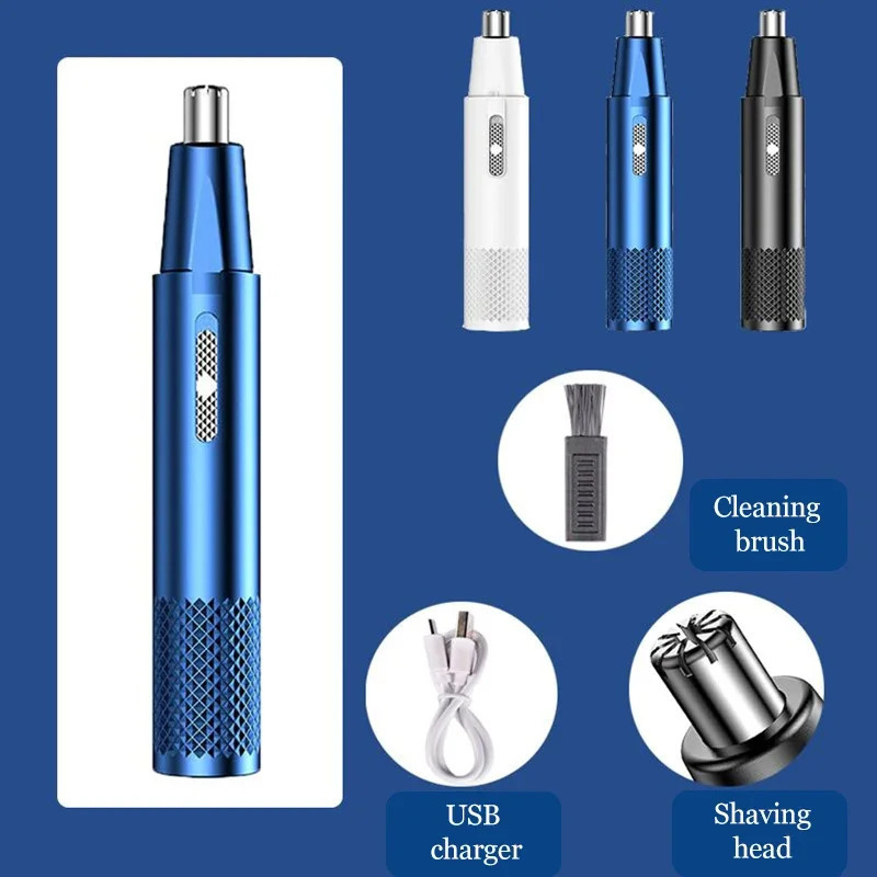 2 In 1 Electric Nose Hair Trimmer USB Charging High Quality Ear Hair Removal Multi-kinetic Shaving Tools 250604