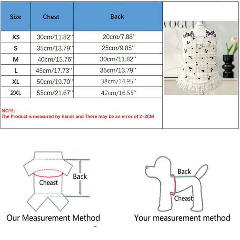 Summer Dog Dress Ruffle Trim Girls Dog Princess Dress Flower Print Pet Clothes for Small Medium Cats Dogs Kitten Puppy