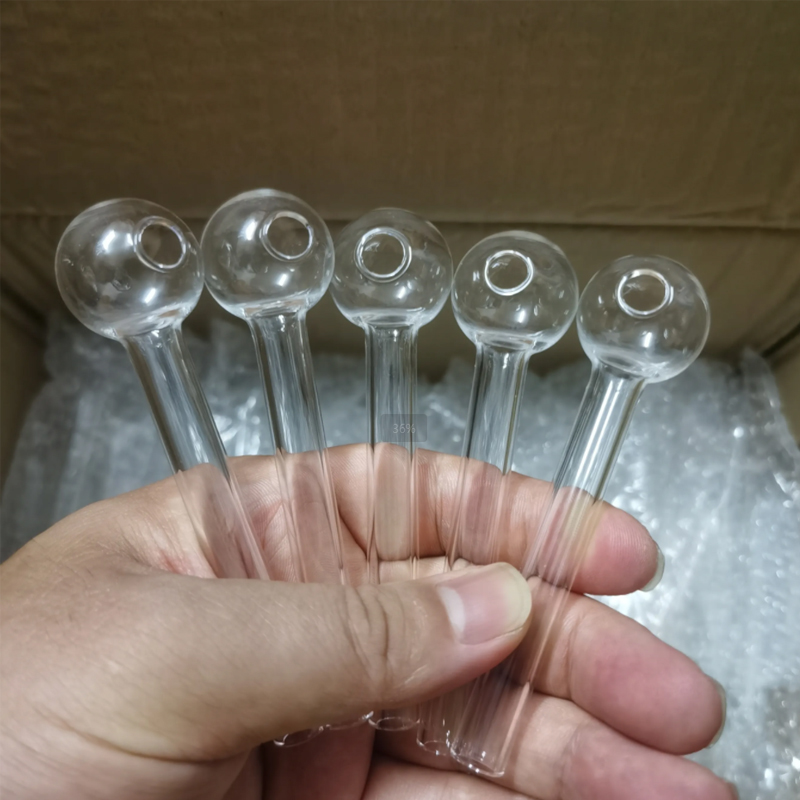 10cm 12cm Glass Oil Burner Pipe hookahs Spoon Pyrex Hand Pipes For Smoking Accessories Tobacco Tool