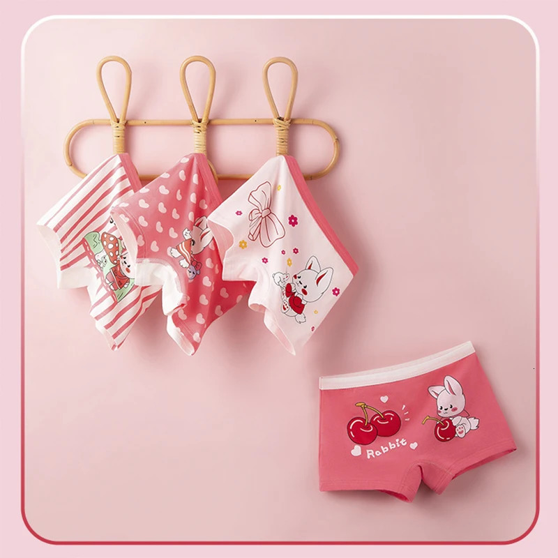 Kids Girl Underwear Cotton Cute Cartoon Childrens Shorts Briefs Lovely Pink Princess Underpants Soft Little Girls Boxer Panties 250604