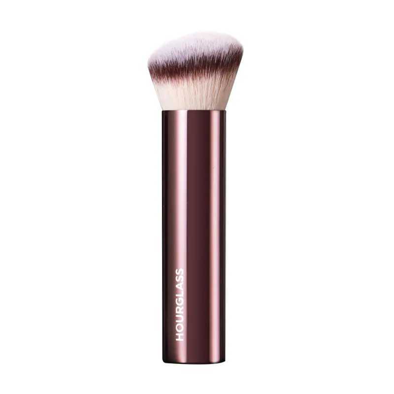 1pcs Angled Foundation Makeup Brush Powder Foundation Make Up Brushes Metal Handle Aluminum Tube Hourglass High quality cosmetic W250605