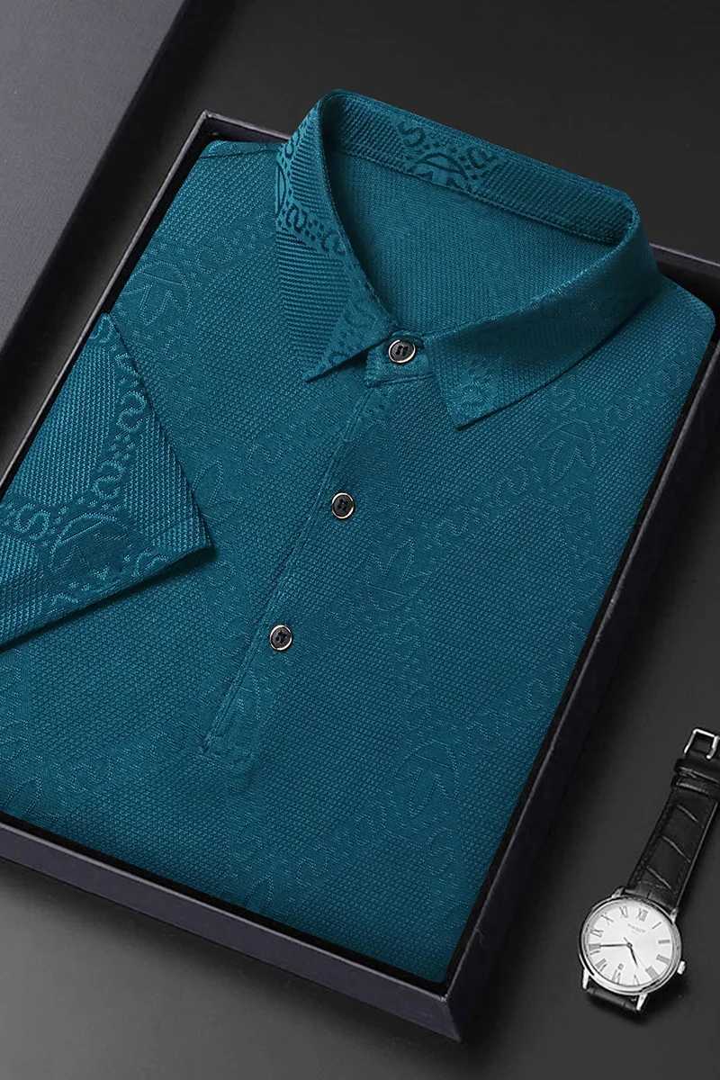 Mens Short-sleeved T-shirt Counter Genuine 2025 New Style Hot-selling Light Luxury High-end Quality Polo Shirt XJ250605