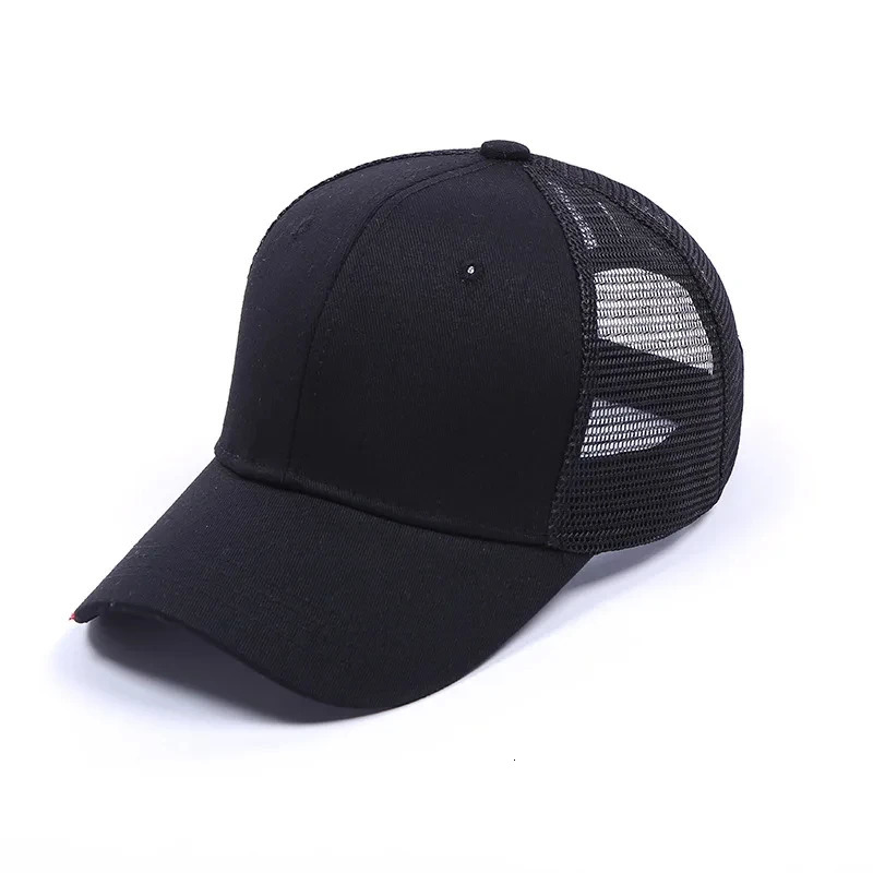 Summer Cap for Women Ponytail Baseball Cap Mesh Adjustable Golf Sport Hat Solid Color High Messy Bun Cap for Girl 250603