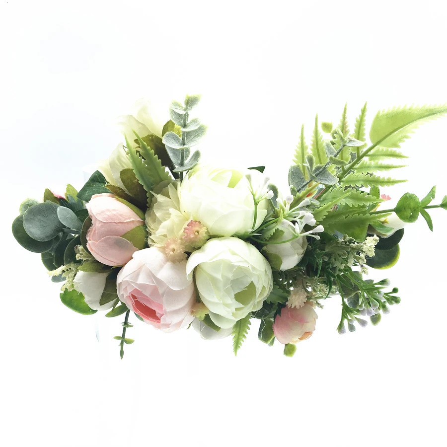 Women Wedding Flower Wreath Crown Festival Headband Women Hair Accessories Headdress Girl Floral Garland Wedding Floral Headwear 250530