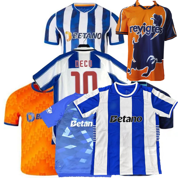 Retro Portos 1985 86 87 1991 92 94 95 96 98 99 2000 17 18 2003 04 24 25 26 DECO Soccer Jerseys PEPE GALENO Fabio Vieira SAMU.A R.MORA VARELA GABRI VEIGA FALCAO