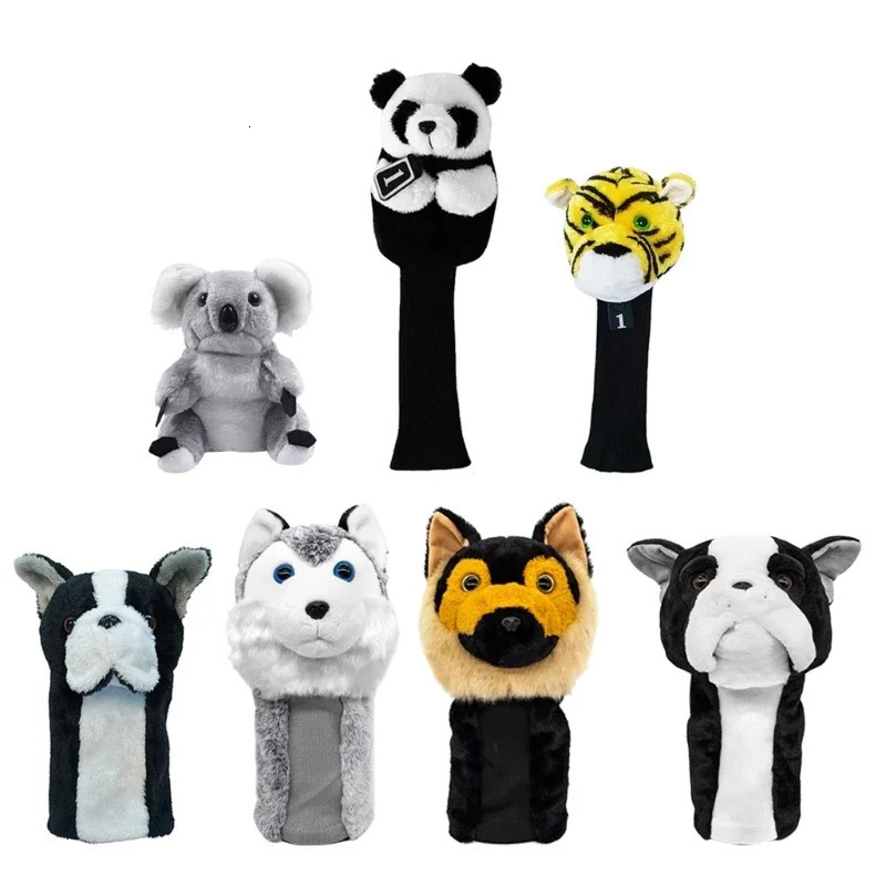 Novelty Plush Animal Golfing Club Head Cover Fairway Headcover Golfing Club Protective Accessories for Enthusiasts 250603