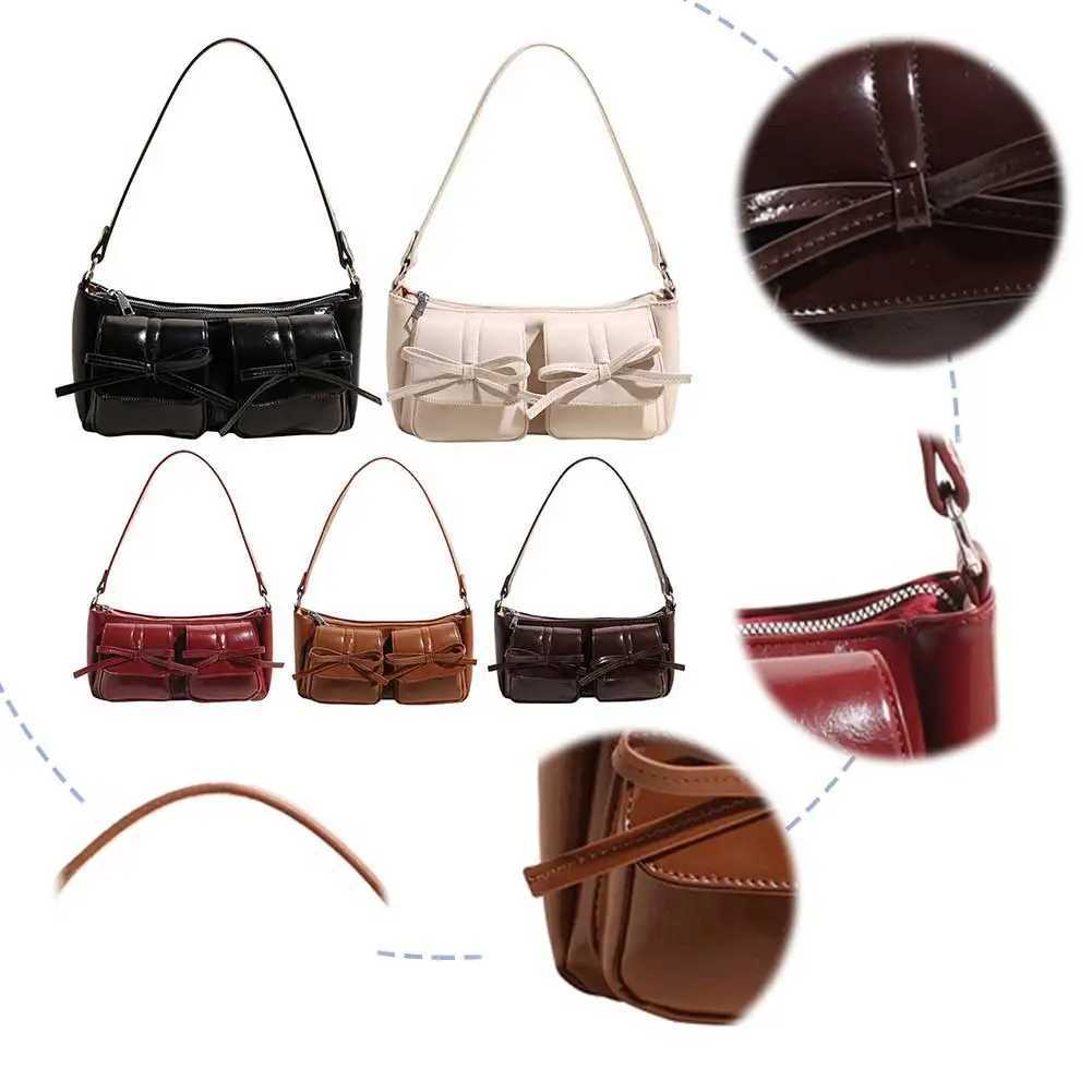 Female Y2k Shoulder Bag Double Pockets Versatile Armpit Bag PU Leather Trendy Shoulder Bag Travel Shopping Work Date Bag XJ250605