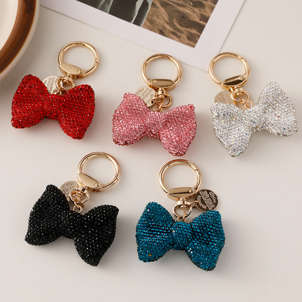 Fashion Sparkling Diamond Encrusted Butterfly Machine Keychain Girls Sparkling Car Keychain,Wallet Pendant Fashion Sparkling Bag Pendant