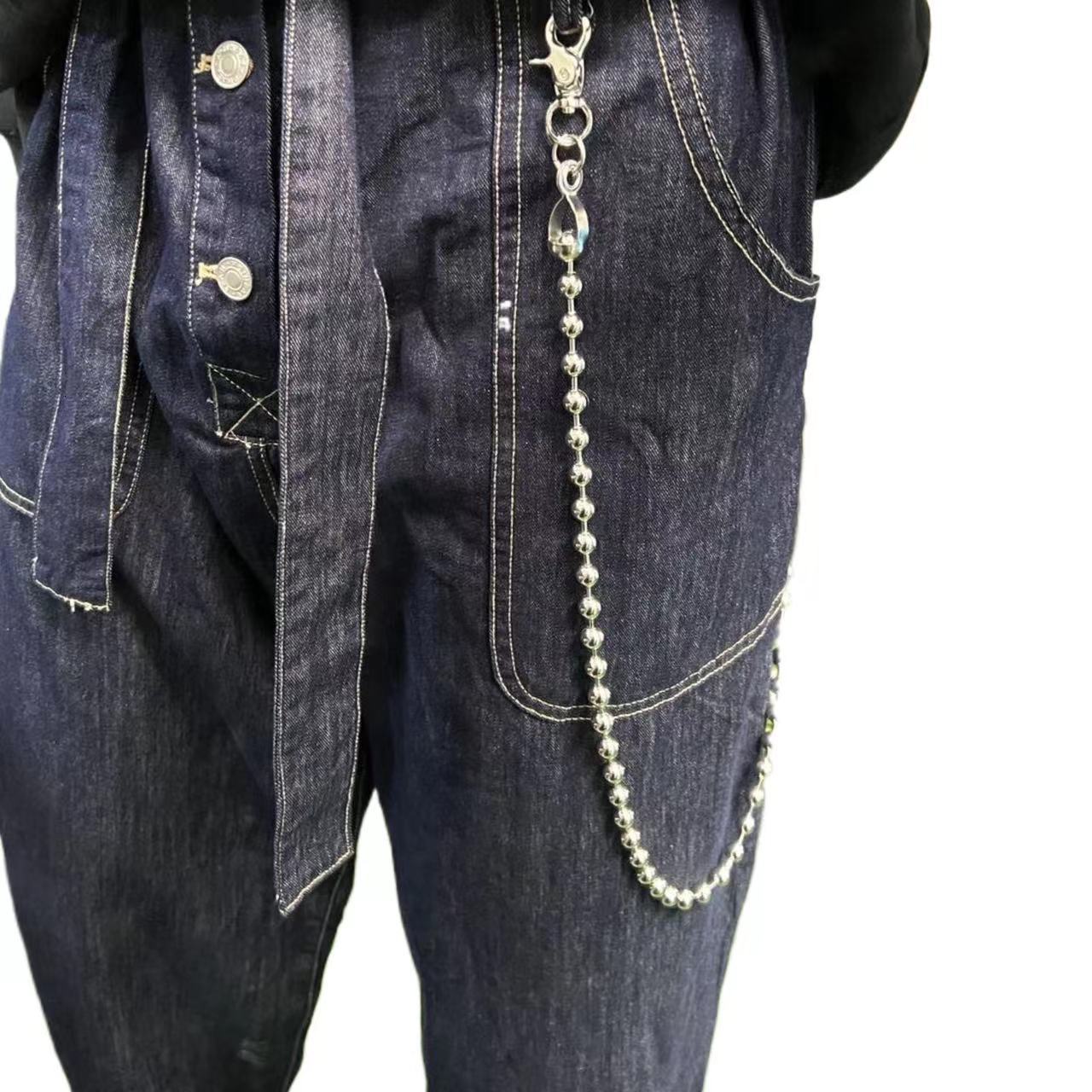 keychain pubg Punk Men Wallet Belt Chain Ball Metal Trousers Chain For Jeans Pants Fashion Jewelry For Men Women 241230