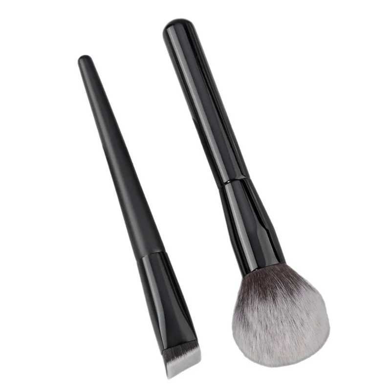 2Full Black Flame Brush Powder Brush Square Powder Foundation Brush Makeup Brush Set B Brush Shading Brush BeautyW250605
