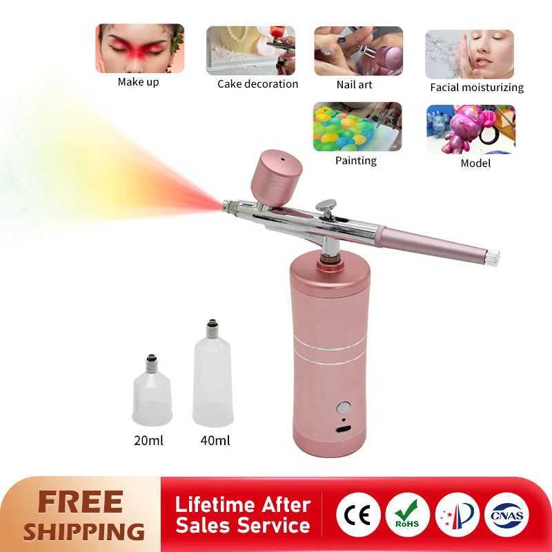 New Rechargeable High Pressure Nano Spray Device For Skin Moisturizing Skin Rejuvenation Beauty Nail Painting Tattoo Beauty ToolXJ250607
