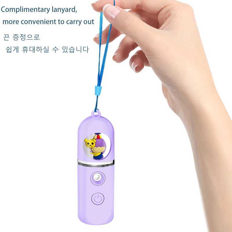 Portable Handheld Nebulizer Cartoon for Kids Luminous Funny Hydrating device USB Charging Face Moisturizing Steamer Skin CareXJ250607