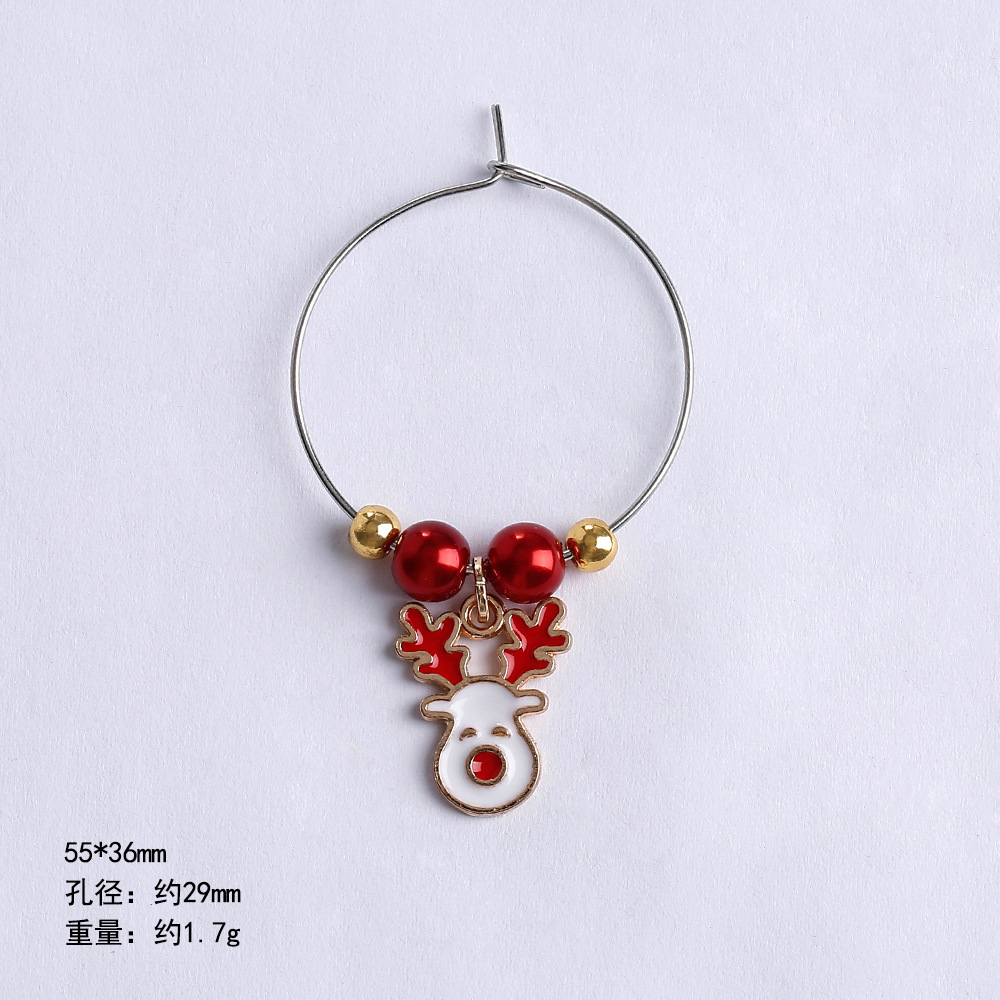 15pcs/set Romantic Christmas Element High-Heeled Cup Alloy Pendants Christmas Decorative Hanging Accessories