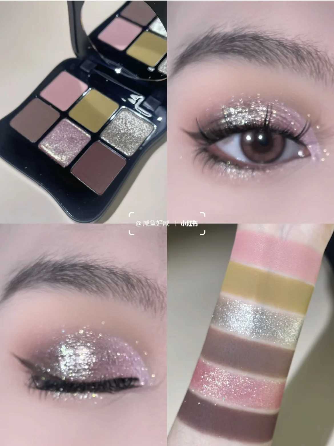 CHOIZ BEAUTY 6 Color Eyeshadow Green Chameleon Butterfly Matte Platte Shimmer Shining Eye Shadow Black Halloween Gothic W250605