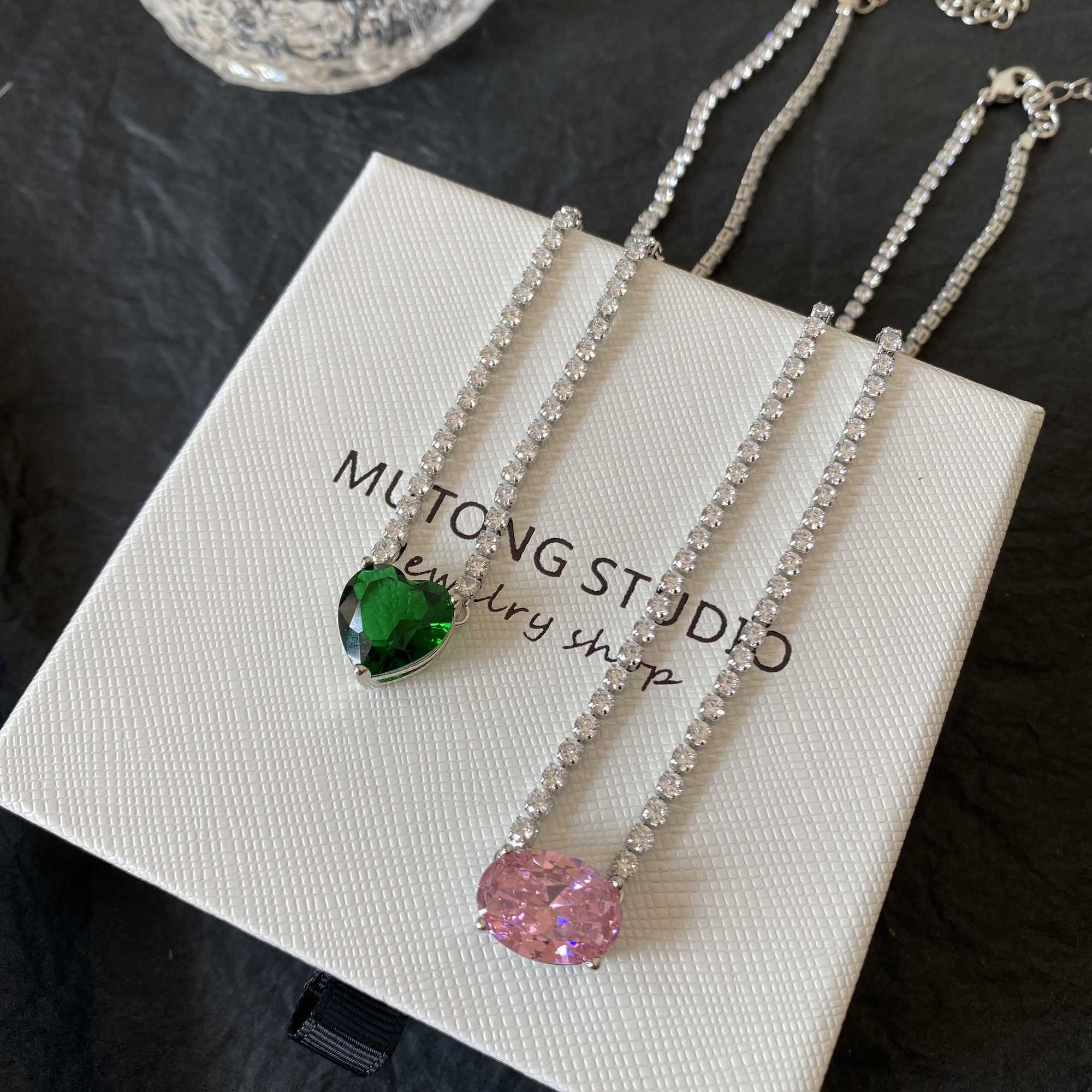 AAA Zircon Candy Colors Beads Choker Necklaces Punk Hip Hop Designer Runway Rare Simply Gown Boho Top Japan Korean XJ250604