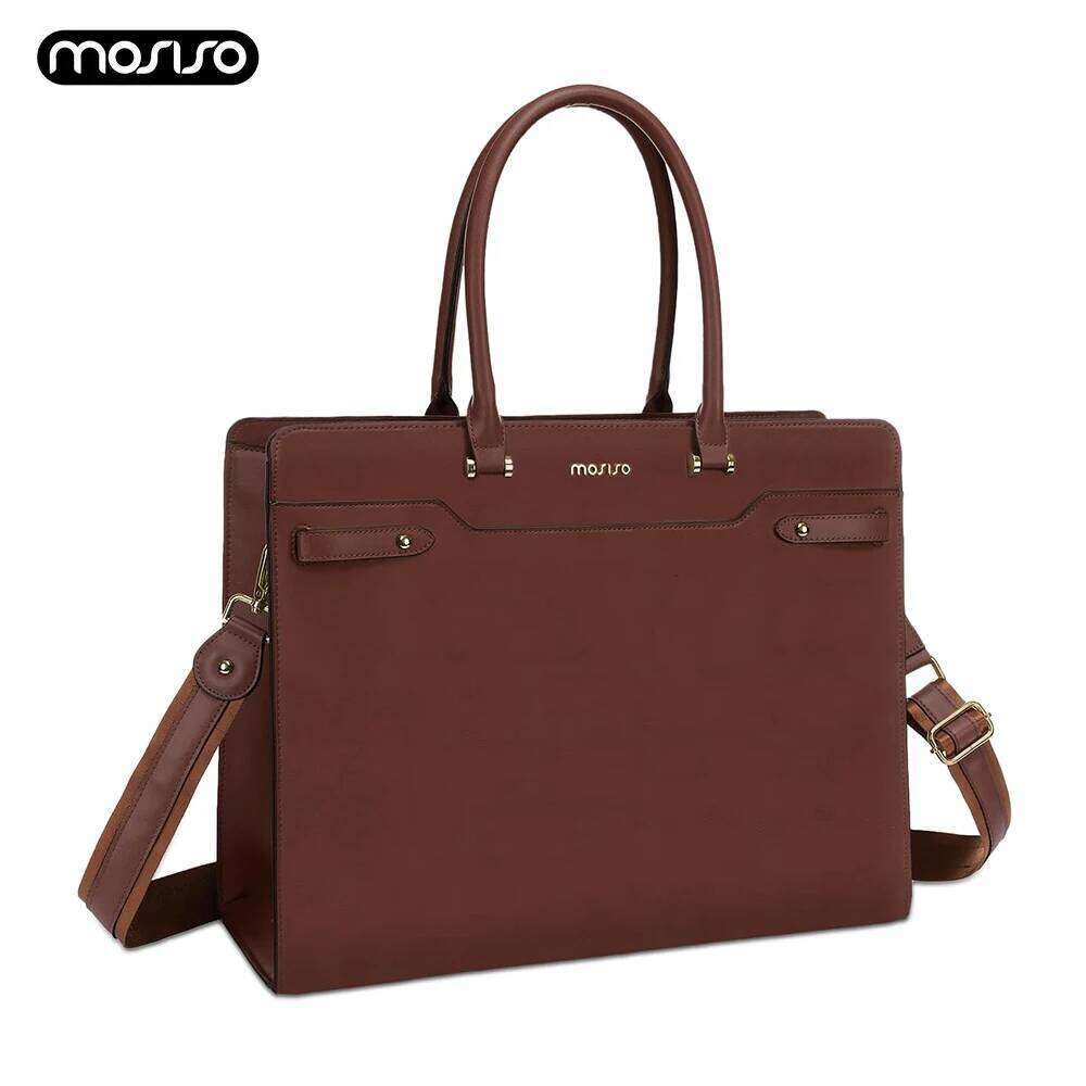 Women's Bags Designer MOSISO Laptop Bag For Women 15.6 Inch Tote Work Professional Leather Computer Briefcase Waterproof Large Capacity Business