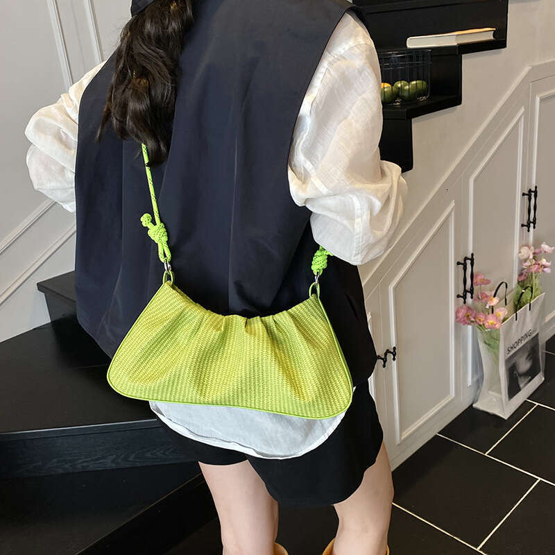 Summer Fashion Woven Texture Elegant Underarm 2025 New Trend This Year Versatile Shoulder Bag Trendy Handbag for Women