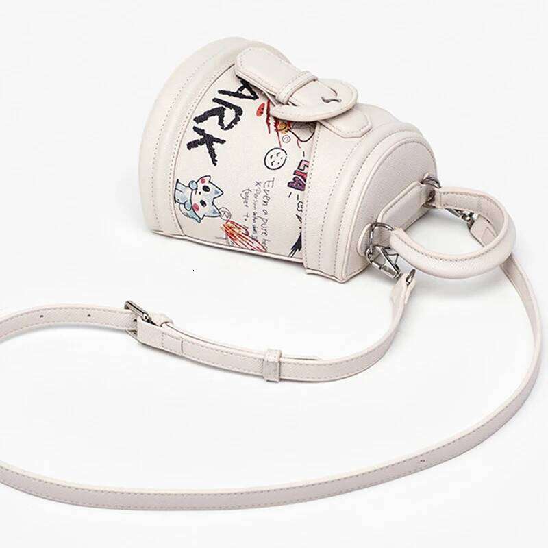 Ladies' New Graffiti Mobile Phone Handbag Bucket Travel Commuting Single Shoulder Crossbody Bag