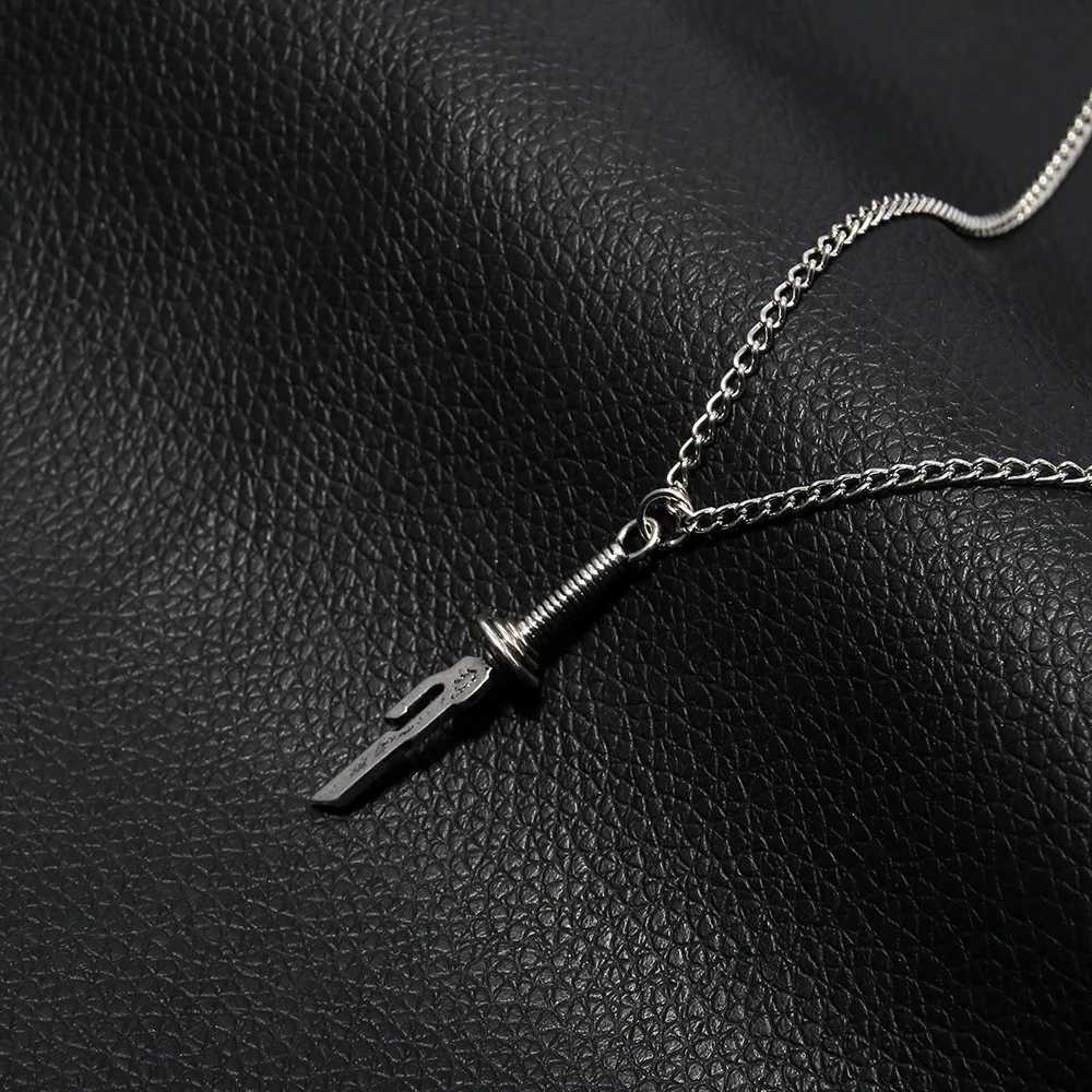 Anime Jujutsu Kaisen Fushiguro Toji Sword Necklace Spear of Tianri Knife Pendant Cosplay Necklaces For Unisex Choker JewelryXJ250604