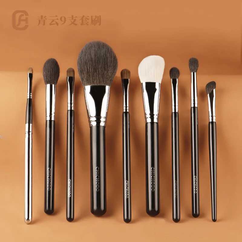 9pcs/set Makeup Brushes Set Powder B Makeup Brush Crease Eyebrow Eyeshadow Lip Cosmetic Tool Kit Animal Hair W250605