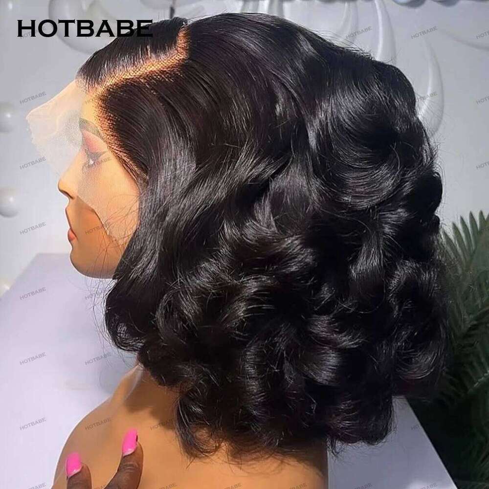 400 Density Bouncy Curly Super Double Drawn Glueless Wigs Human Hair 13x6 Frontal Preplucked Wear And Go HD Lace Wig