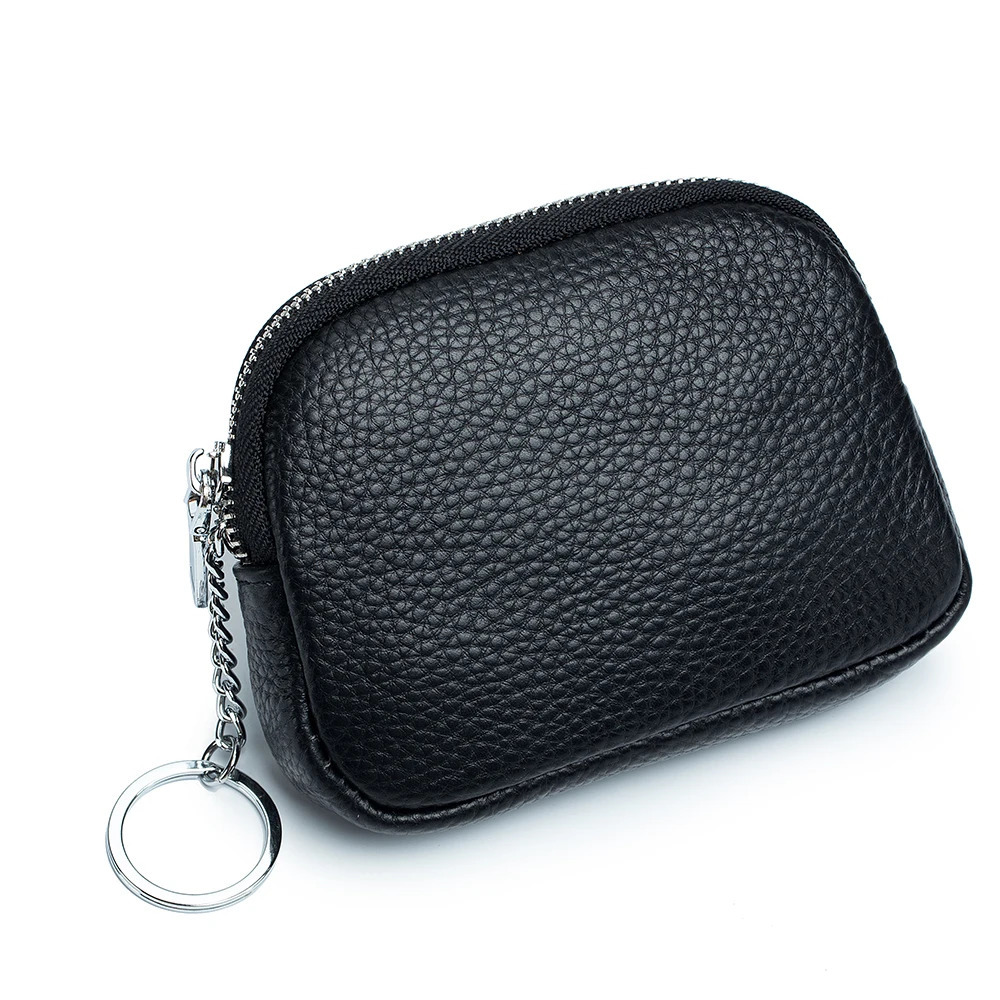 Genuine Leather Zipper Coin Purse Women Simple Mini Wallet Cute Small Key Bag y ner Card Holder Little Change Pouch 250605
