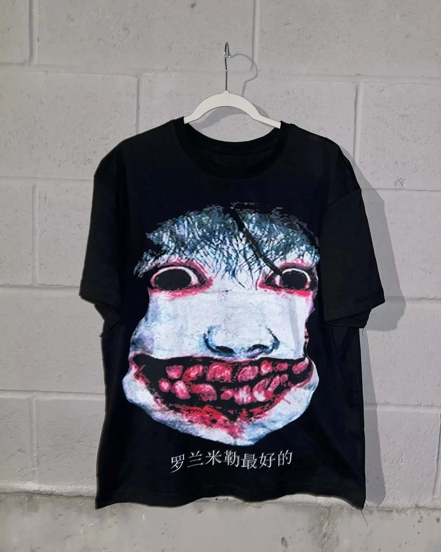 Harajuku Retro Drolandmiller Face Print Goth Style Graphic T Shirts Men Women Tshirt Streetwear Y2k Tops Mens Clothing Tshirt 250605