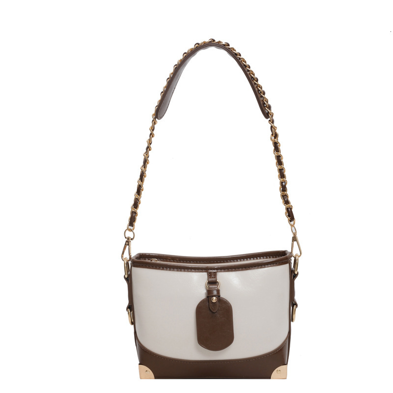 Free Shipping Designer Bag High End Korean Fashion Contrasting Single Shoulder For Women In Summer 2025 New Large Capacity Commuting Diagonal Cross Bu