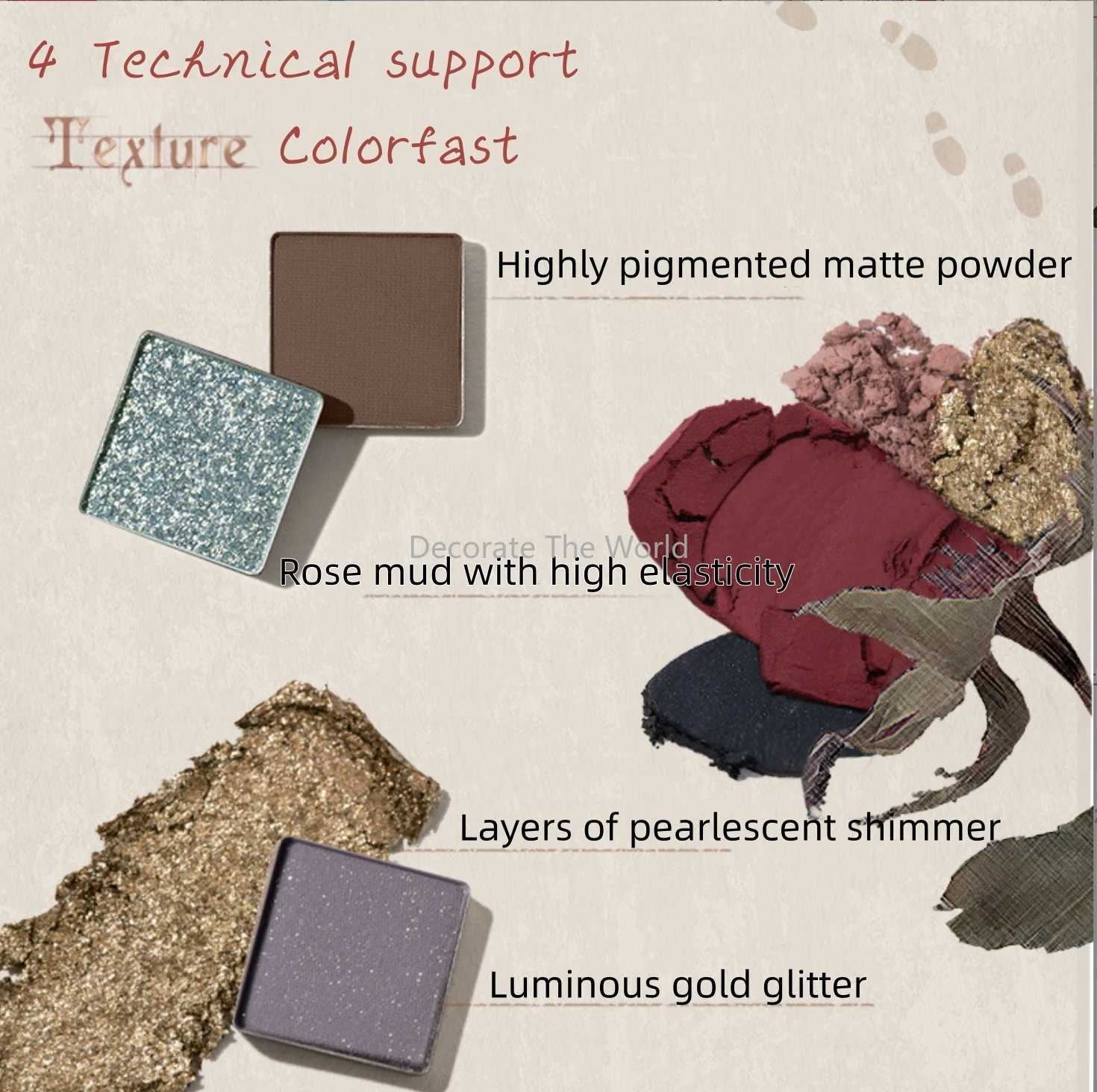 Judydoll Halloween Limited Edition Rose Codex 5-color Eyeshadow Book Matte Earth Color Shimmer Eye Makeup Eye Glitter W250605