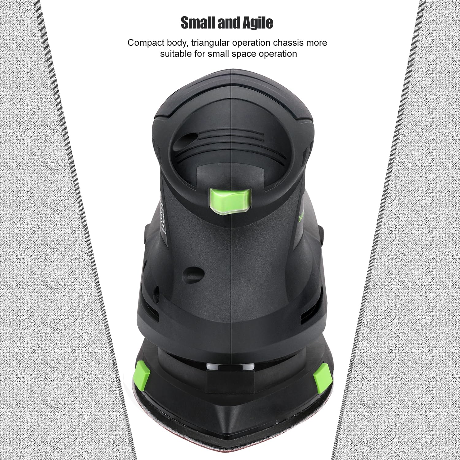 GALAX PRO 200W Detail Sander - 12000 OPM Electric Orbital Sander Paired with Dust Collection and 10 Pieces of Sandpaper