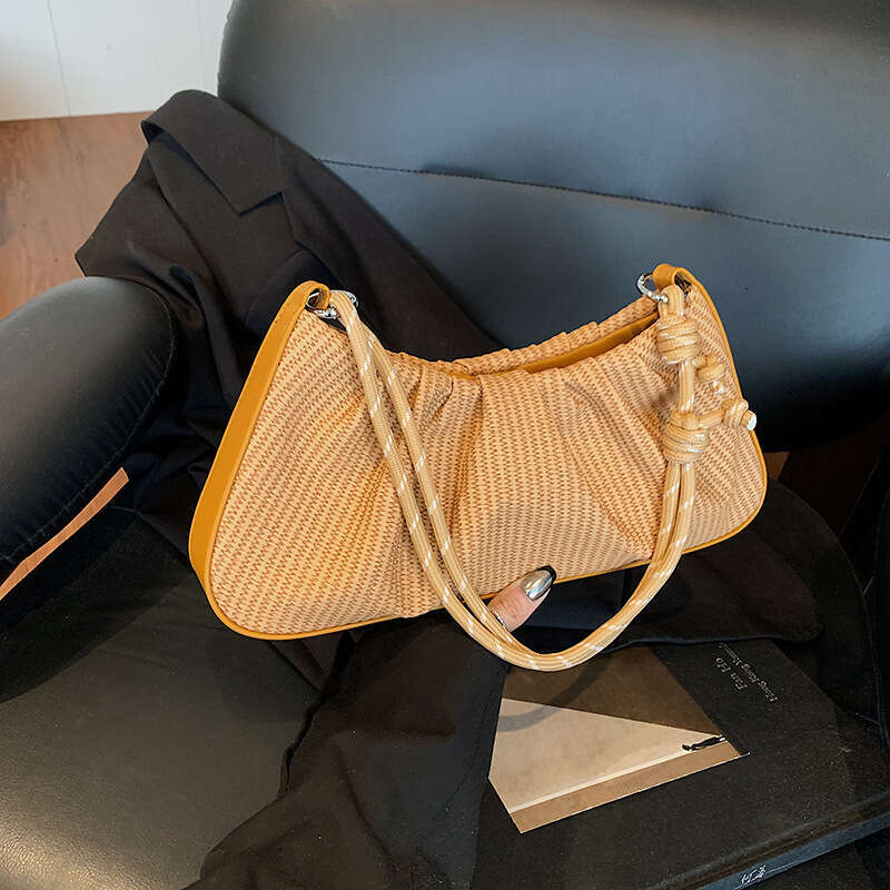 Summer Fashion Woven Texture Elegant Underarm 2025 New Trend This Year Versatile Shoulder Bag Trendy Handbag for Women