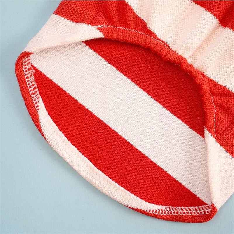 Cat Puppy Striped Polo Shirt Autumn Summer Pet Clothes for Small Dogs Cats Thick/Thin Stripes Kitten Pullover Outfits