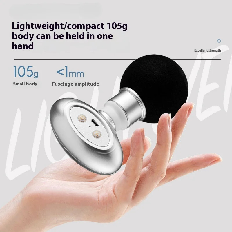 Portable Mini Wireless Massage Gun Home Electric Sports Handheld Fascial Gun Body Deep Tissue Muscle Vibration Fitness Massager 250605