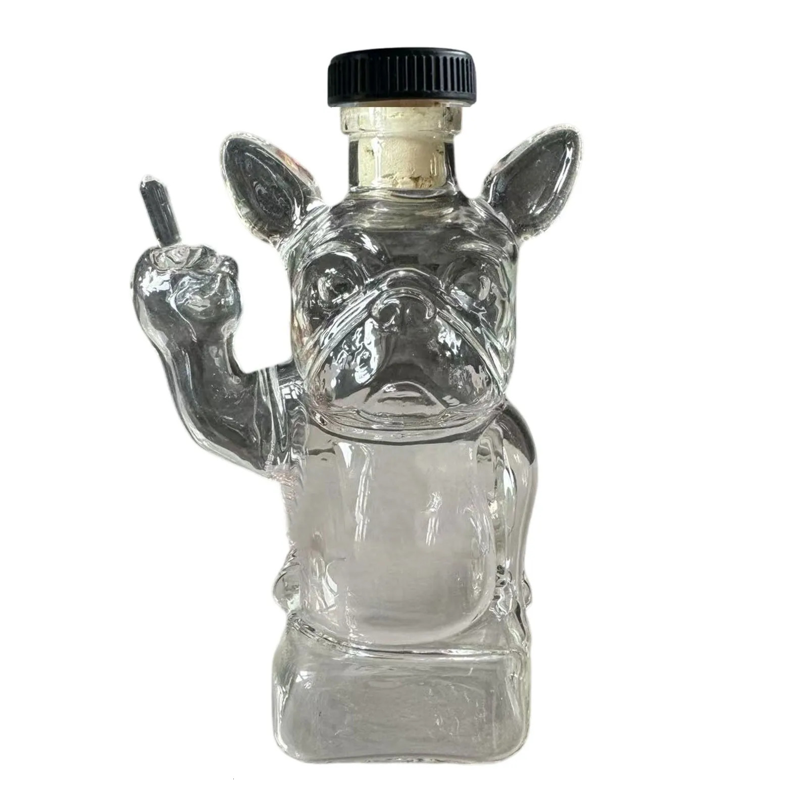 3D Middle Finger French Bulldog Whiskey Decanter Dog Whiskey Wine Glass Bottle For Bar Office Home Decor Party Decor 250605