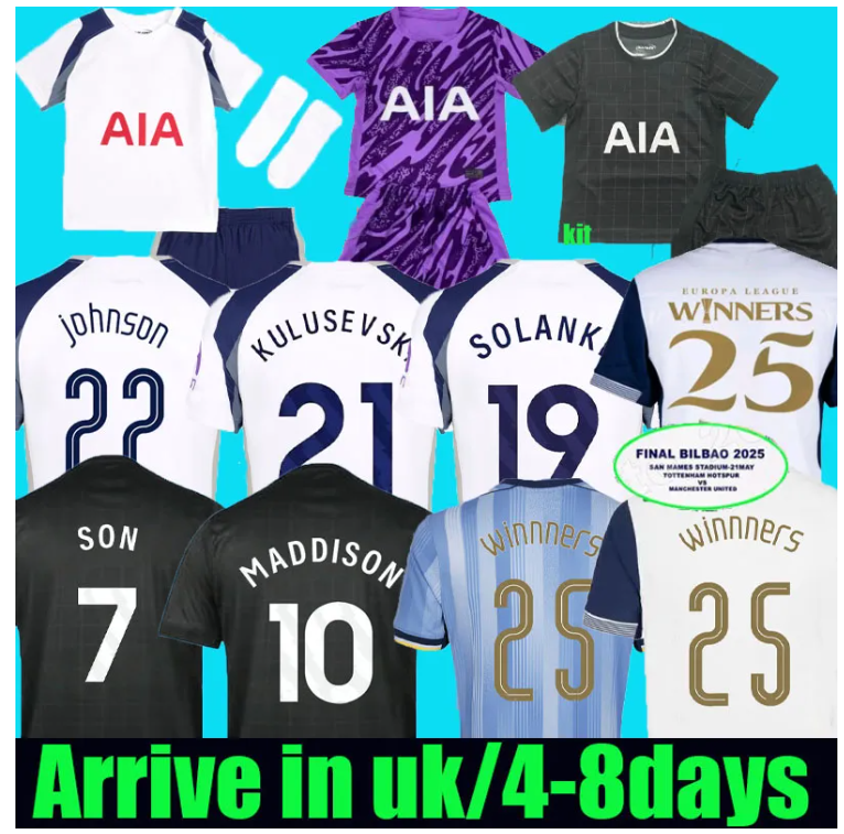 24 25 26 SON RICHARLISON FINAL Soccer Jerseys 2024 2025 2026 home AWAY Football shirt VICARIO KULUSEVSKI SOLANKE WERNER of the Snake tottenaham uniforms