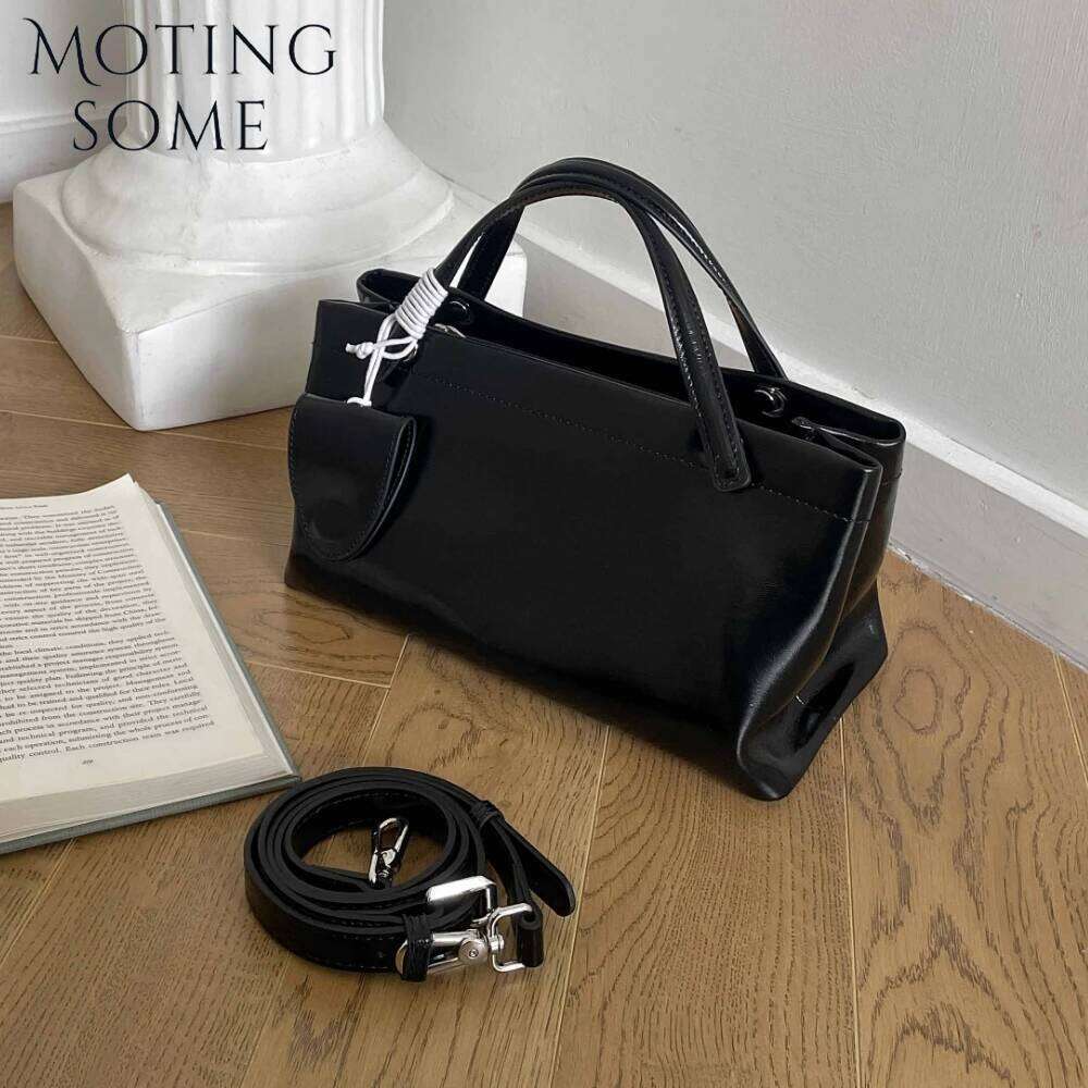 Motingsome Fashionable Woman First Layer Cowhide Bag Designer Handbag And Satchel Shoulder Messenger Tote Purse 2025