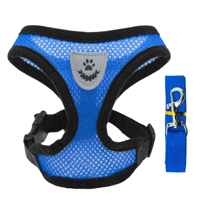 Breathable Soft Mesh Dog Harness and Leash Set for Small Dogs and Cats