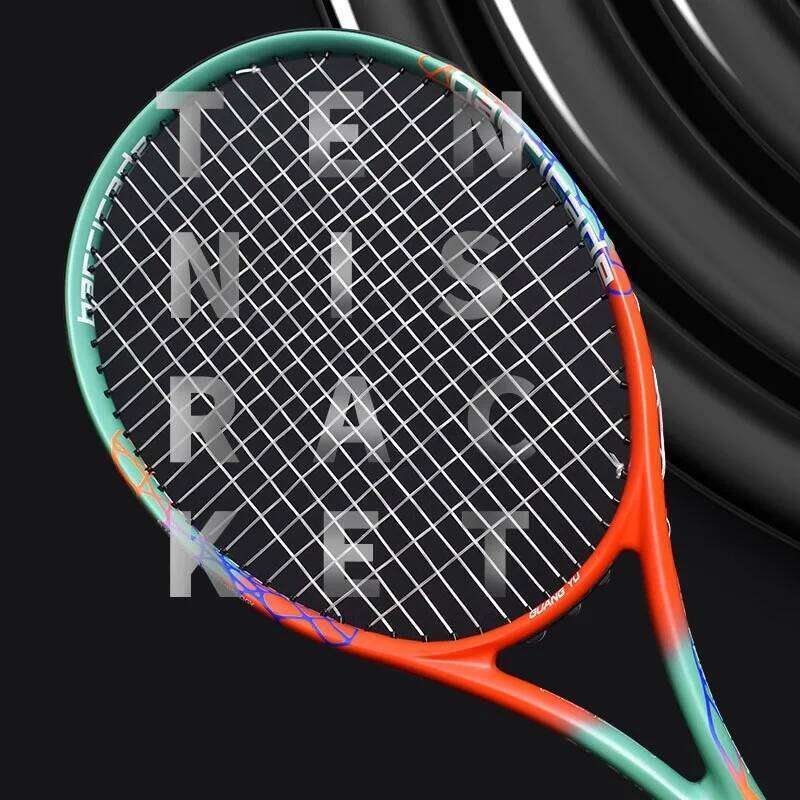Authentic Adult All Carbon Tennis High Bounce Professional Single Player Training Racket for Enhanced Performance