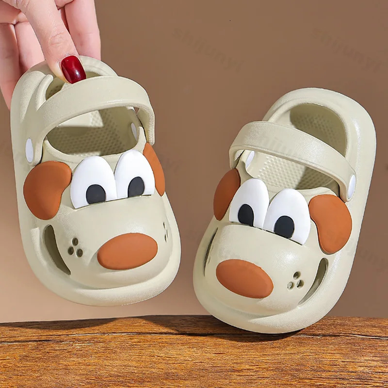 Children Slippers Summer Boys Girls Clogs Shoes Dog Solid Cartoon Animal 3D EVA Soft Kids Beach Slippers Outdoor Toddler Sandals 250604
