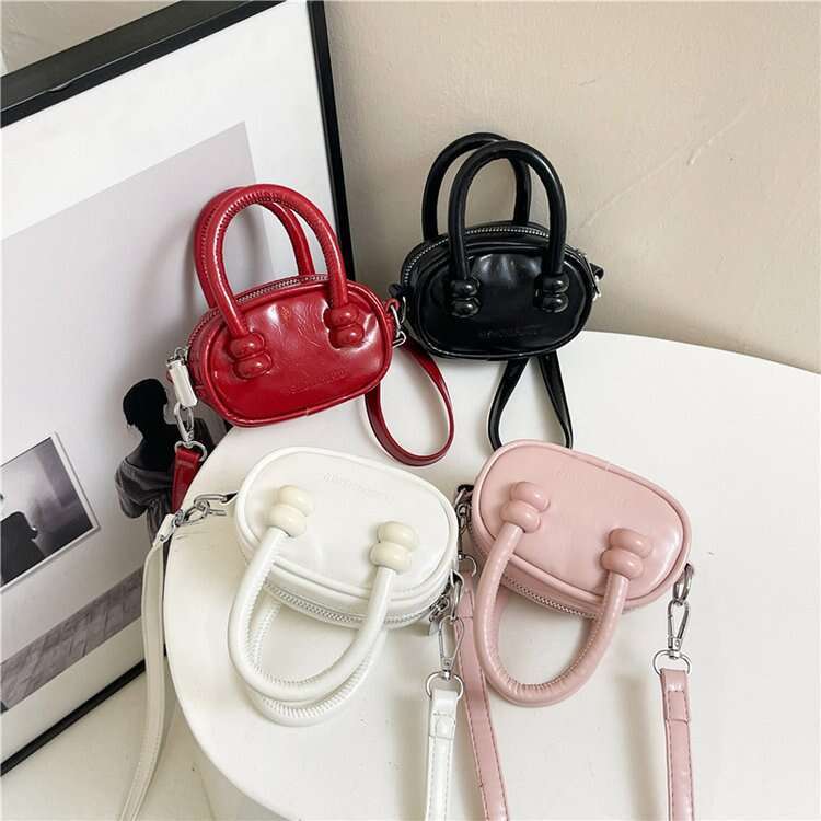Korean Style INS New 2025 Niche Design Boston for Women Simple Mini Handbag Crossbody Small Square Bag