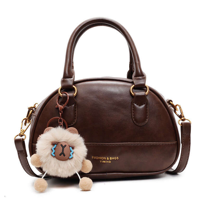 Pillow 2025 New Color-Block Versatile Crossbody Fashion Handbag Bowling Ball Bag for Women