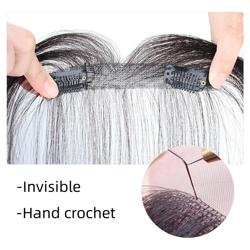 Clip In Baby Hair Air Bang Natural Human Hair Side Bangs Invisible Edge Replacement Fringe Forehead Hairline For Women 250529