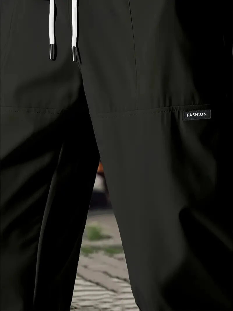 2025 Mens Ice Silk Cargo Pants Y2K Streetwear Straight Leg Tactical Breathable Quick Dry Summer Casual Trousers Hip Hop Urban 250605Z