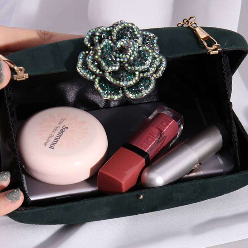 Elegant Veet Girls Pink/Blue Wedding Bridesmaid Clutches Phone Case Pocket Fashion Women Evening Clutch Handbag Money Wallet